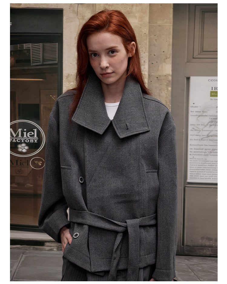 MADWITCH OLD MONEY WOOL COAT #2717