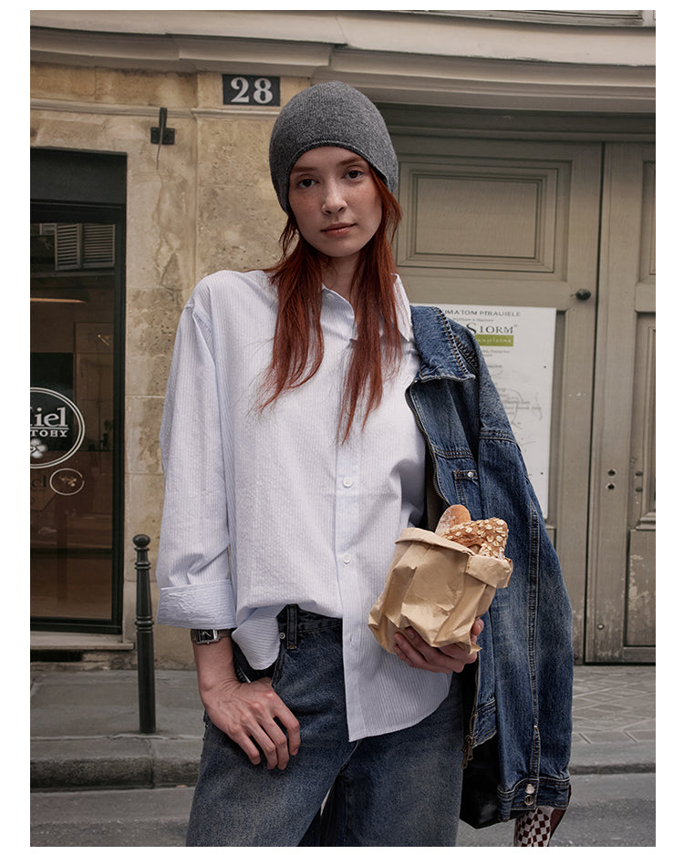 MADWITCH MINIMALIST STRIPED SHIRT #G25022