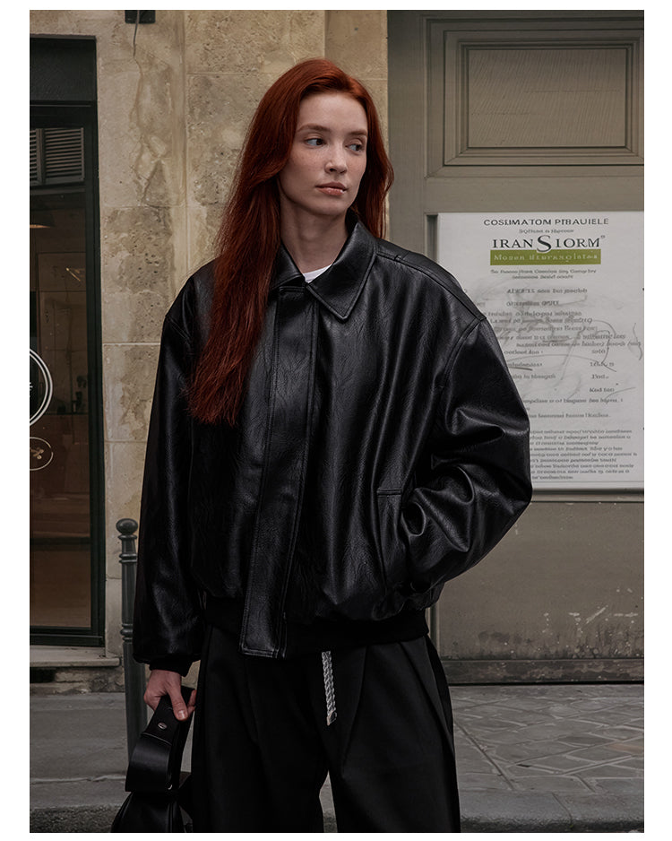 MADWITCH PU INSULATED LEATHER JACKET #AW25080