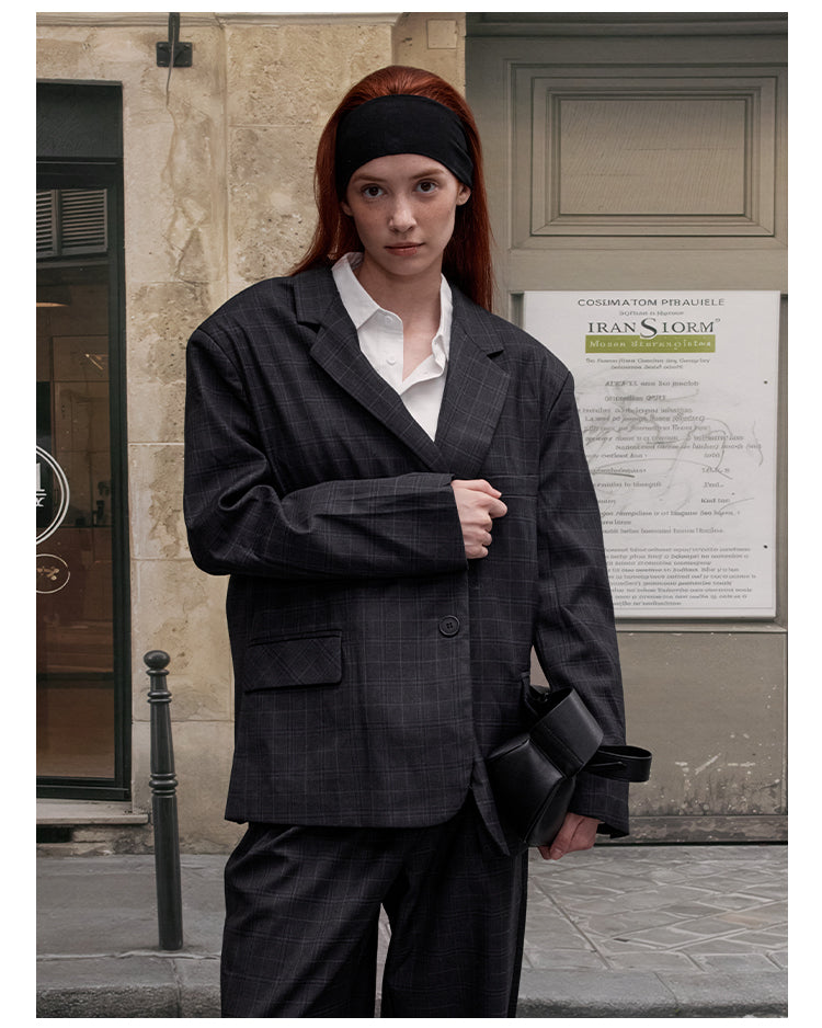 MADWITCH CASUAL PLAID BLAZER & PANTS #6372 #6381