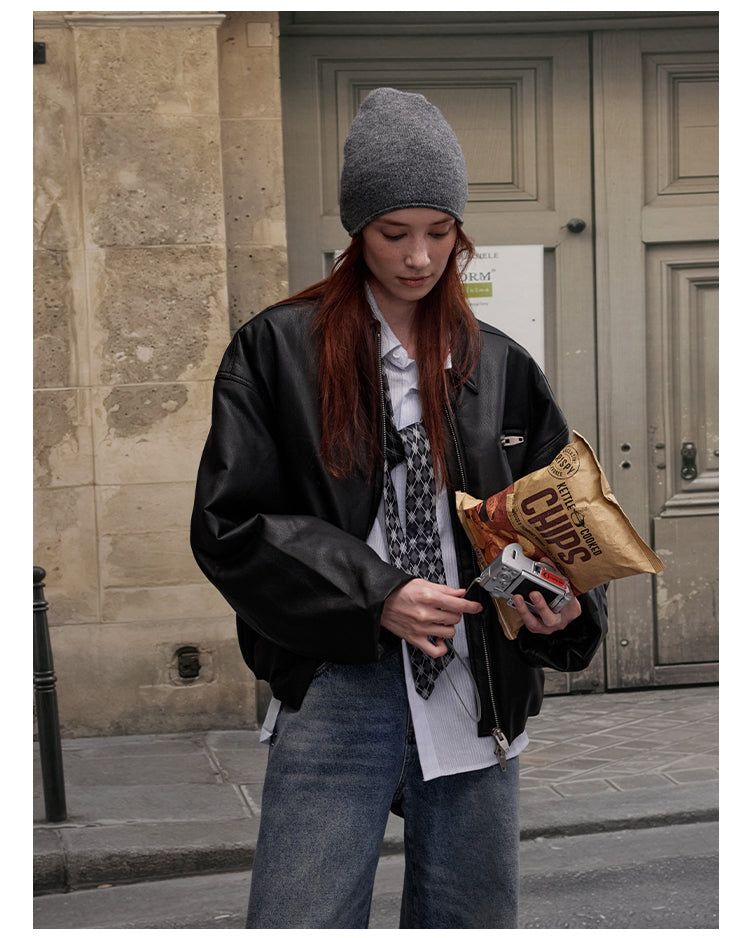 MADWITCH STREETWEAR PU LEATHER JACKET #25047