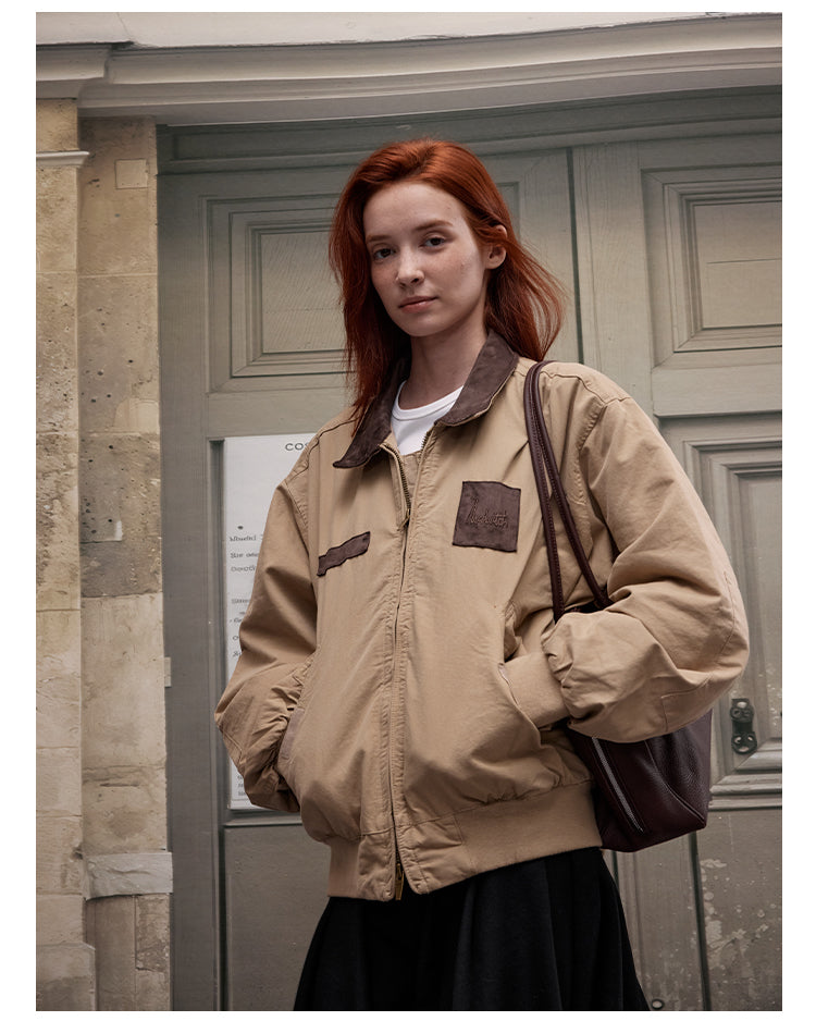 MADWITCH FAUX SUEDE WORKWEAR COAT #MD2562