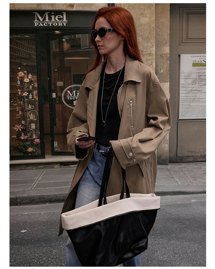 MADWITCH VINTAGE LONGLINE TRENCH COAT #G0098