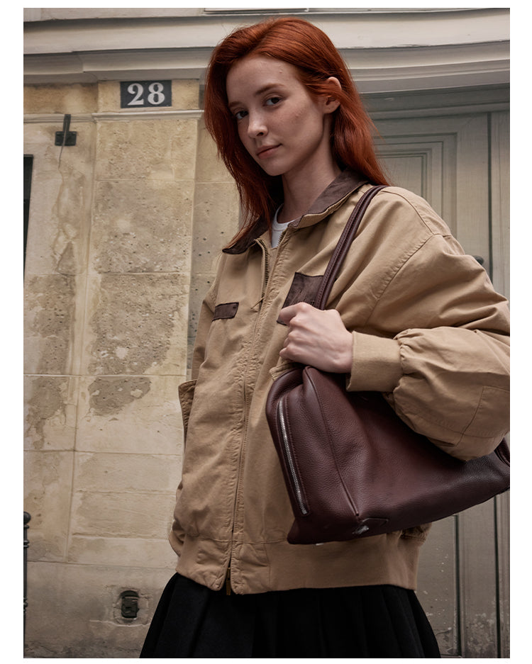 MADWITCH FAUX SUEDE WORKWEAR COAT #MD2562