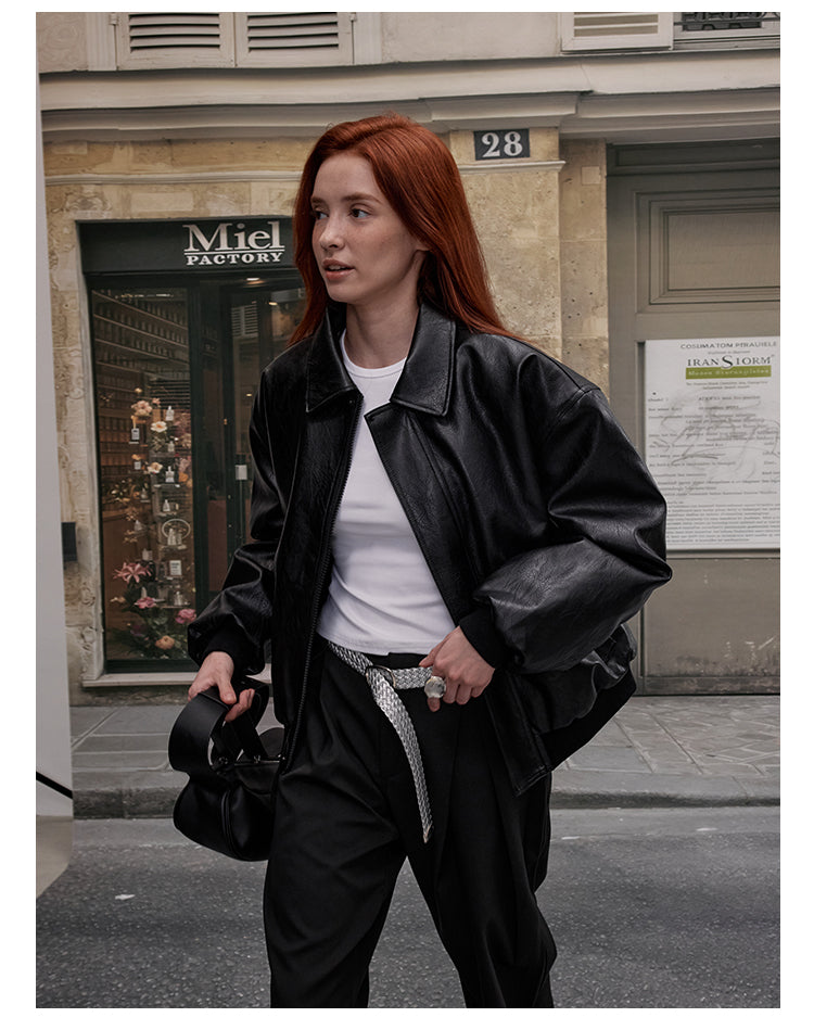 MADWITCH PU INSULATED LEATHER JACKET #AW25080