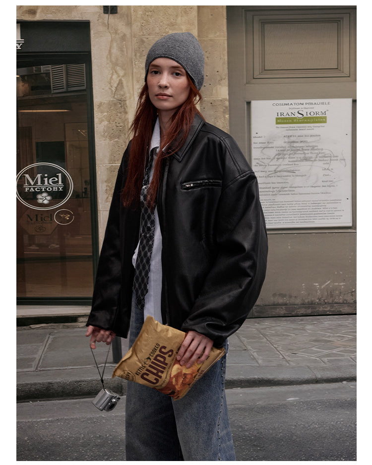 MADWITCH STREETWEAR PU LEATHER JACKET #25047