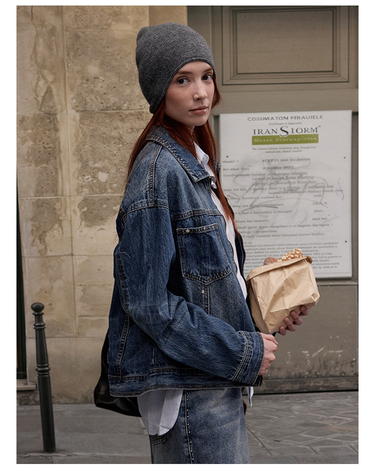 MADWITCH DISTRESSED DENIM JACKET #AB1086