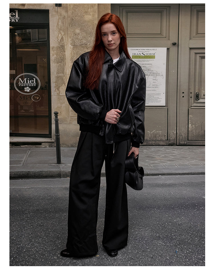 MADWITCH PU INSULATED LEATHER JACKET #AW25080