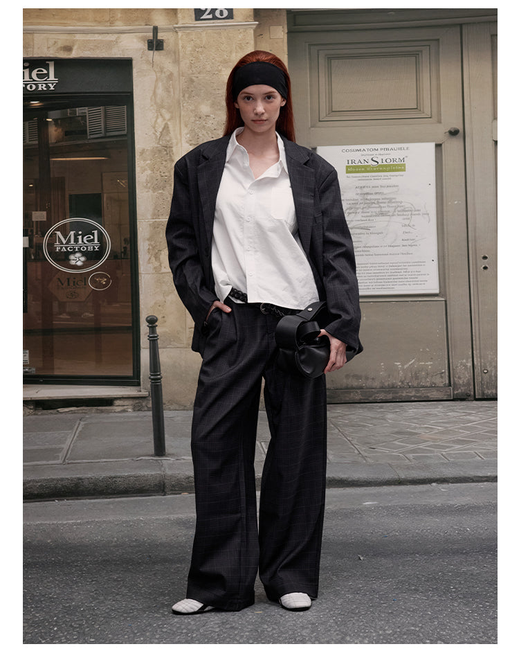 MADWITCH CASUAL PLAID BLAZER & PANTS #6372 #6381