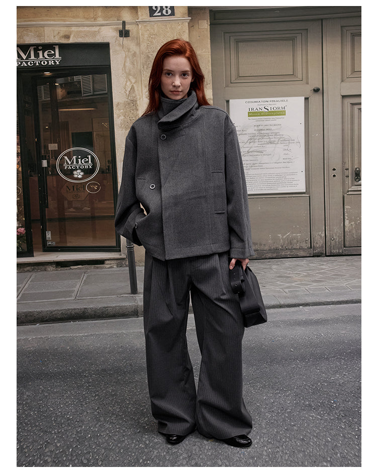 MADWITCH OLD MONEY WOOL COAT #2717
