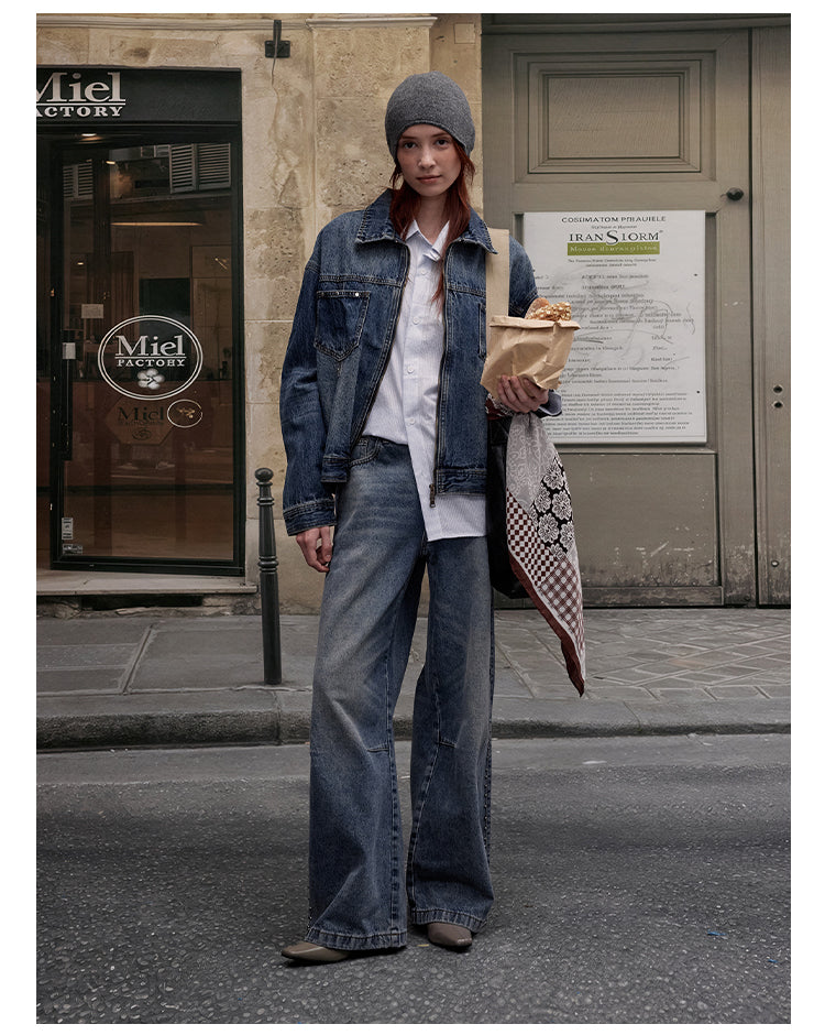 MADWITCH DISTRESSED DENIM JACKET #AB1086