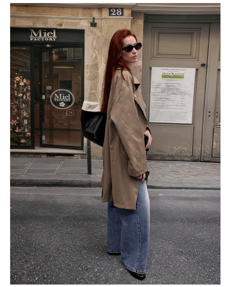 MADWITCH VINTAGE LONGLINE TRENCH COAT #G0098