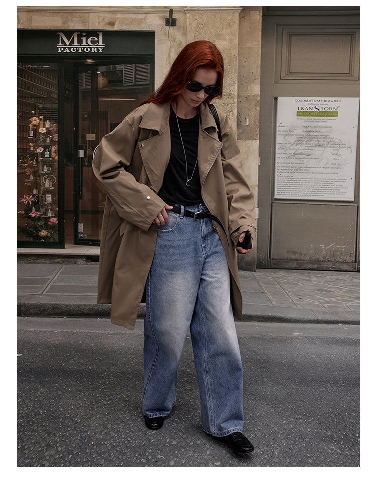 MADWITCH VINTAGE LONGLINE TRENCH COAT #G0098