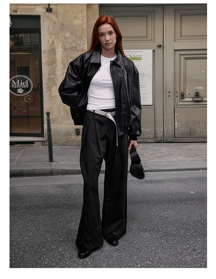 MADWITCH PU INSULATED LEATHER JACKET #AW25080