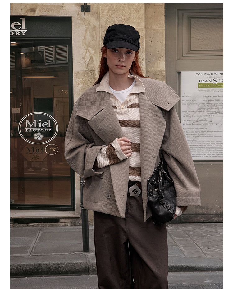 MADWITCH OLD MONEY WOOL COAT #2717