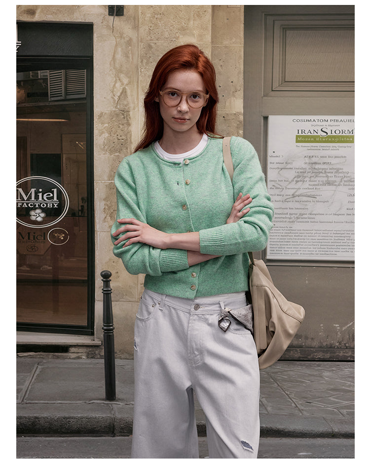 MADWITCH CREW NECK KNIT CARDIGAN #RM27