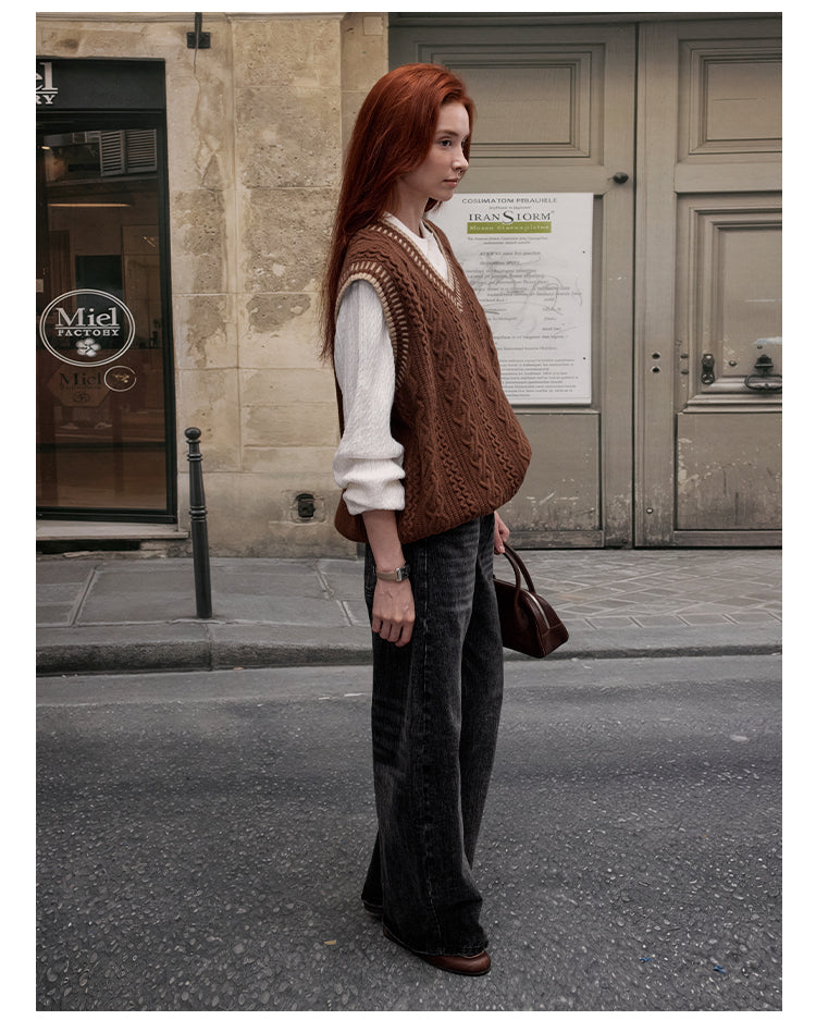 MADWITCH CABLE KNIT SWEATER #ZDY8177