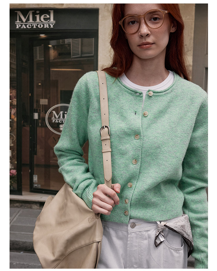 MADWITCH CREW NECK KNIT CARDIGAN #RM27