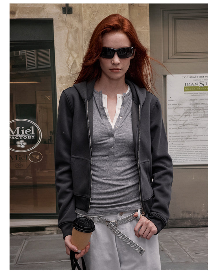 MADWITCH AMERICAN STYLE CROP HOODIE #RH43