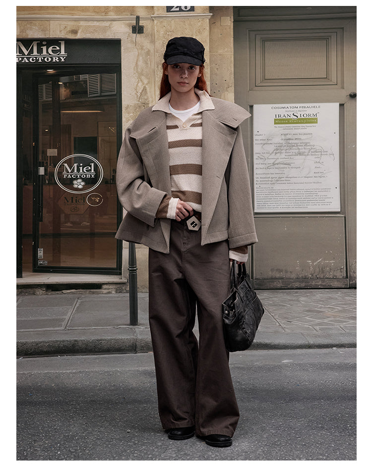 MADWITCH OLD MONEY WOOL COAT #2717