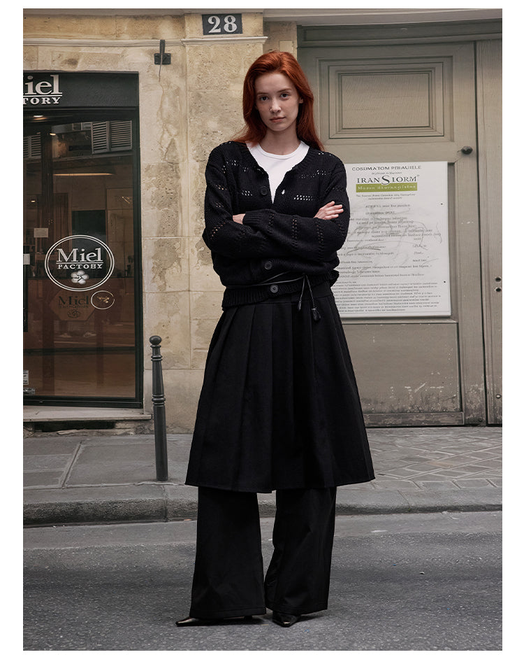 MADWITCH CASUAL OPENWORK CARDIGAN #C109