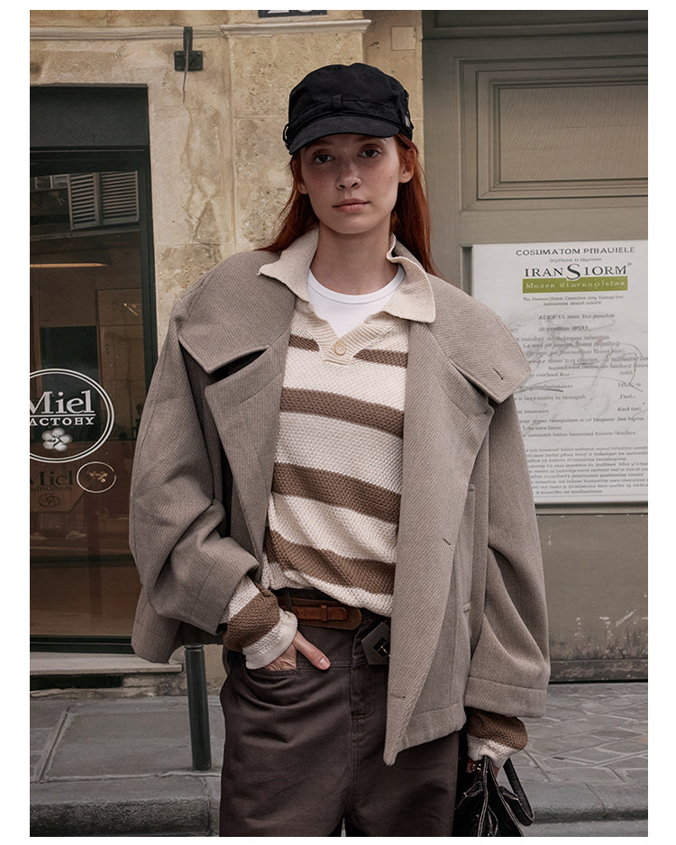 MADWITCH OLD MONEY WOOL COAT #2717