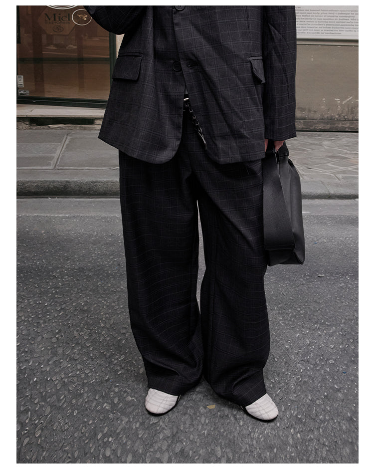 MADWITCH CASUAL PLAID BLAZER & PANTS #6372 #6381