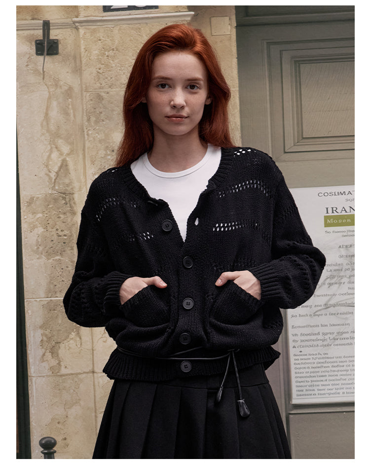 MADWITCH CASUAL OPENWORK CARDIGAN #C109