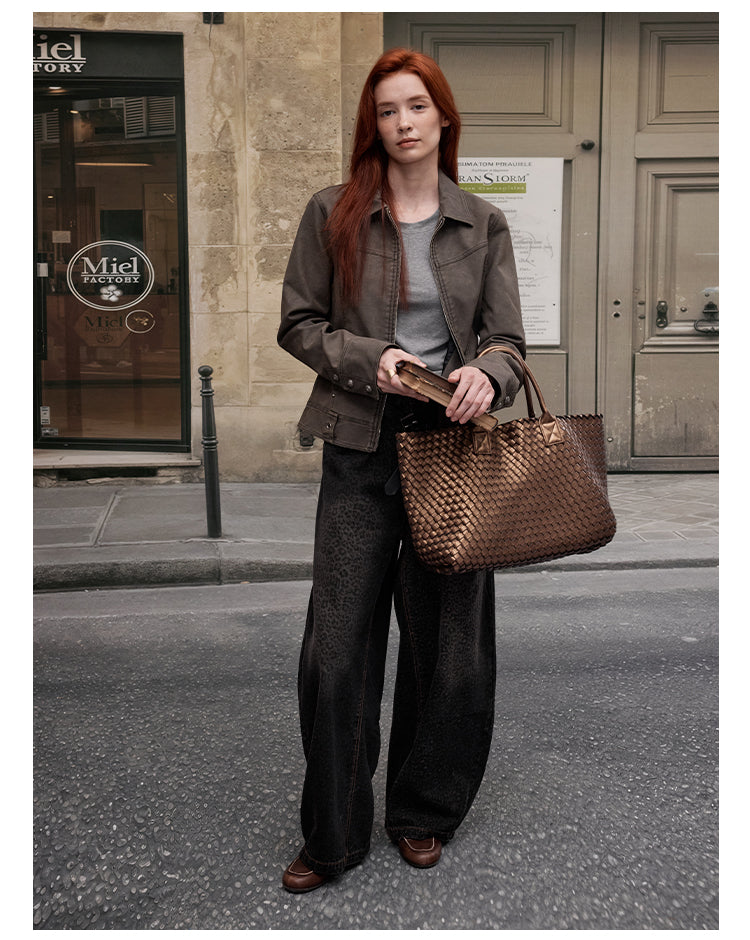 MADWITCH SLIM FIT PU LEATHER JACKET #C271Q25