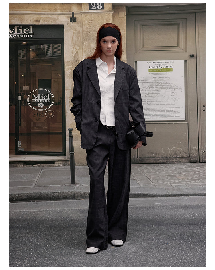 MADWITCH CASUAL PLAID BLAZER & PANTS #6372 #6381