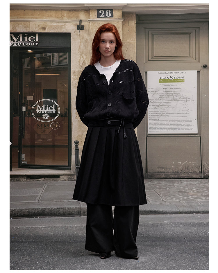 MADWITCH CASUAL OPENWORK CARDIGAN #C109