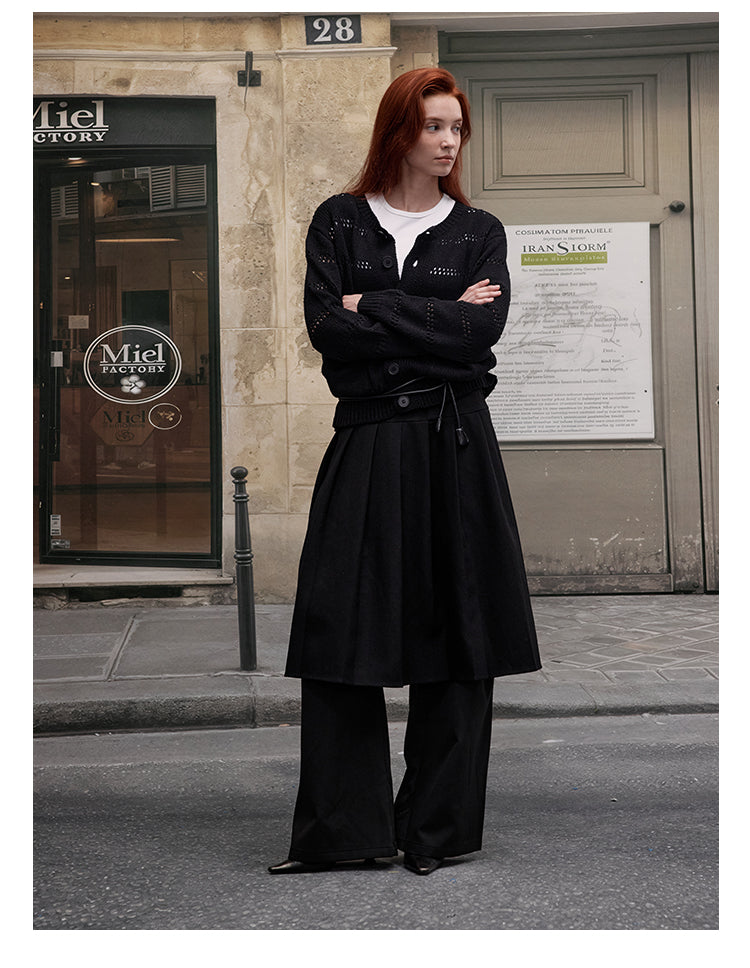 MADWITCH CASUAL OPENWORK CARDIGAN #C109