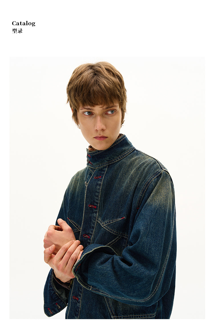 MADWITCH VINTAGE MANDARIN WORK JACKET #DY995
