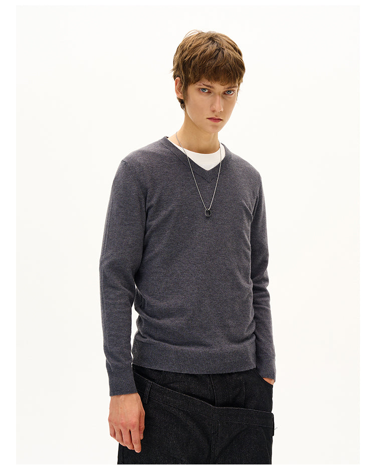 MADWITCH VINTAGE V-NECK WOOL SWEATER #M6662