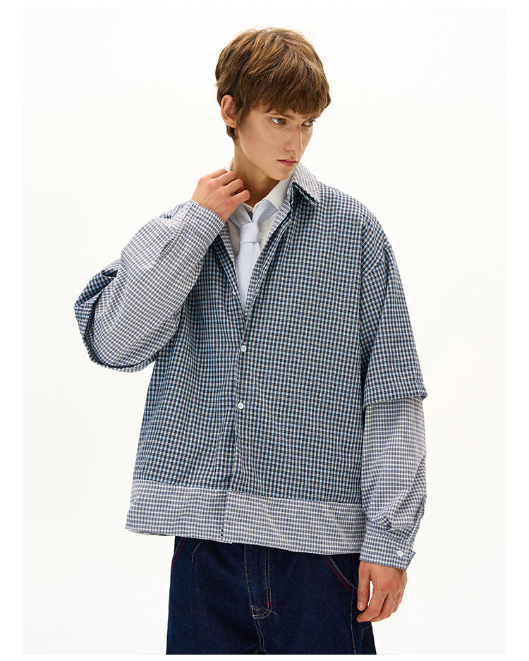 MADWITCH DECONSTRUCTED PANELED SHIRT #RC013