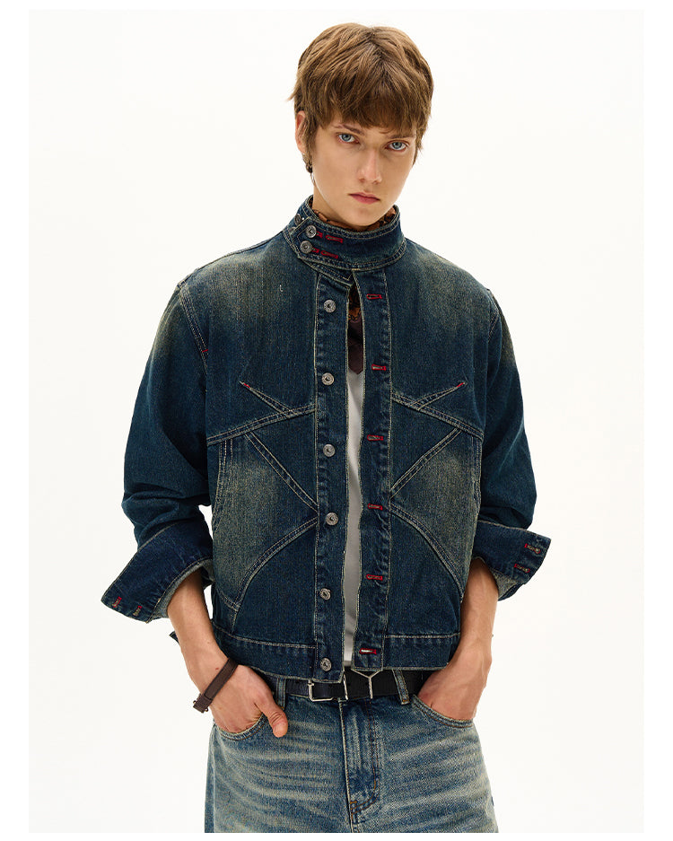 MADWITCH VINTAGE MANDARIN WORK JACKET #DY995