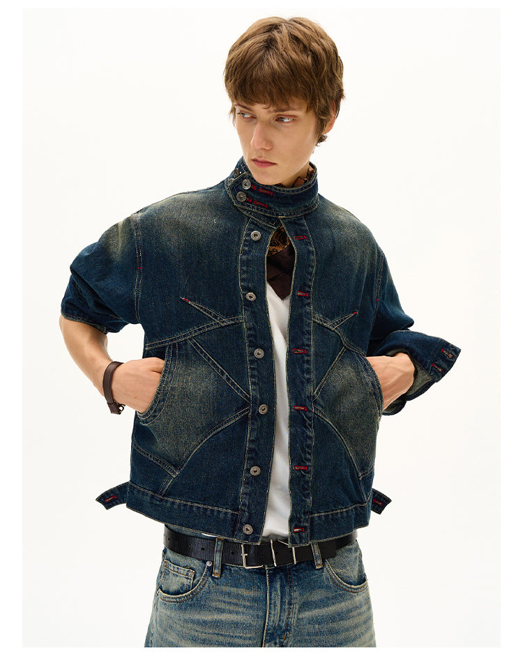 MADWITCH VINTAGE MANDARIN WORK JACKET #DY995