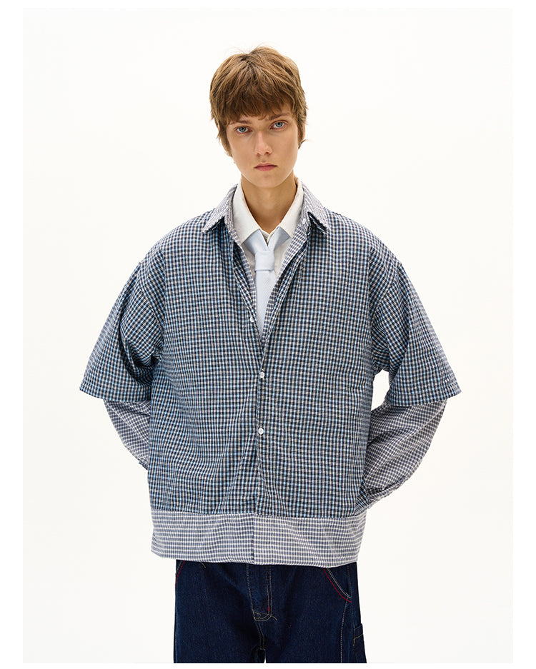MADWITCH DECONSTRUCTED PANELED SHIRT #RC013