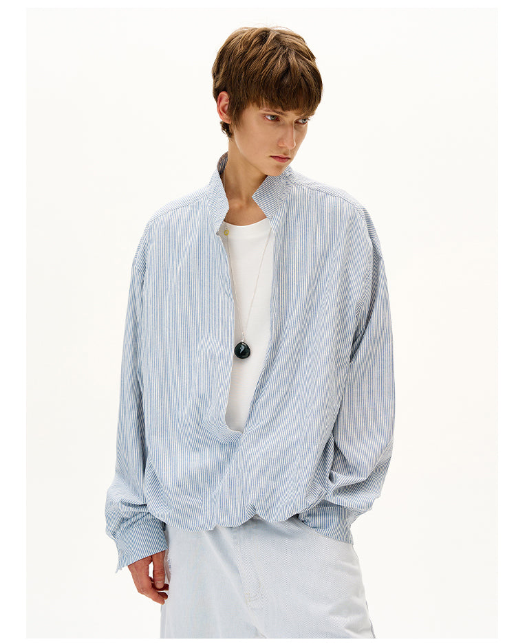 MADWITCH FAUX TWO-PIECE LONG SLEEVE SHIRT #CR608
