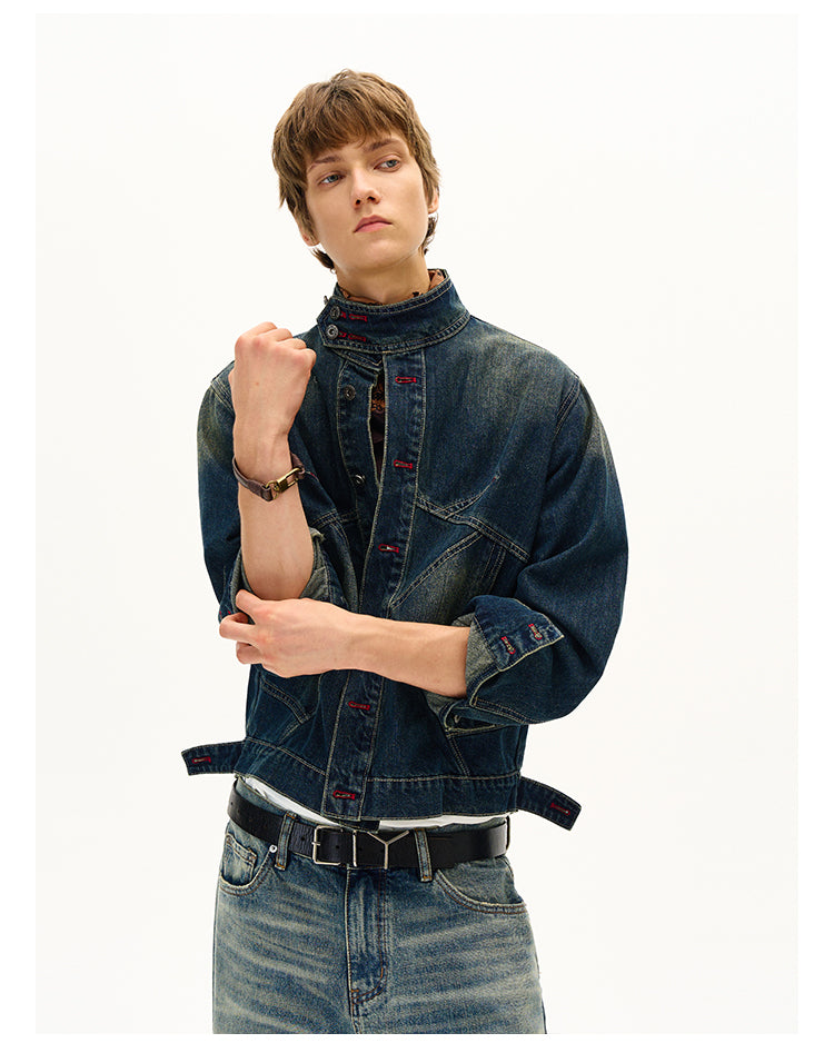 MADWITCH VINTAGE MANDARIN WORK JACKET #DY995