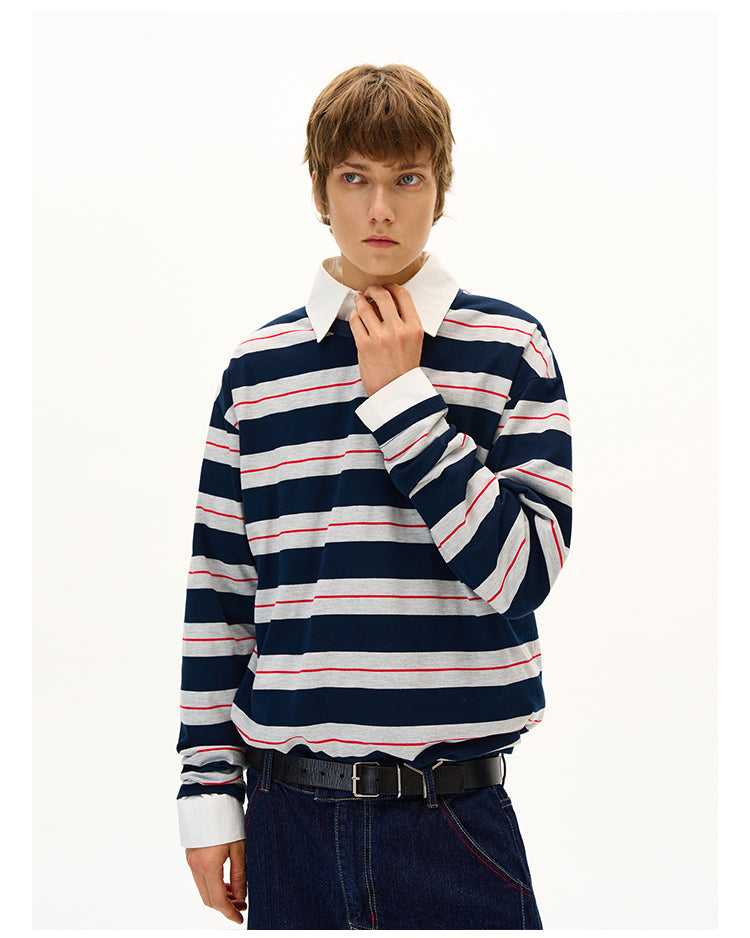 MADWITCH CONTRAST NECKLINE LONG SLEEVE #CR607