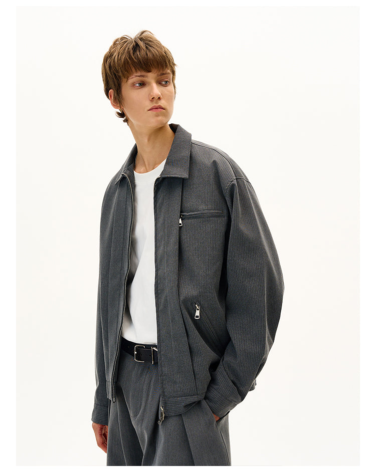 MADWITCH STRIPED YUPPIE BLAZER #AZ87