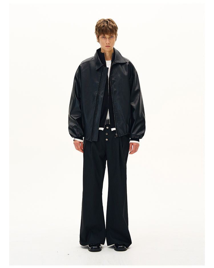 MADWITCH MOTORCYCLE PU LEATHER JACKET #AW25070