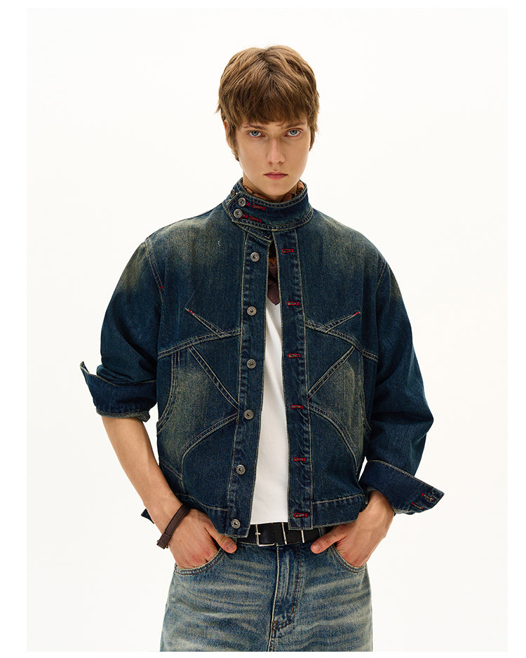 MADWITCH VINTAGE MANDARIN WORK JACKET #DY995