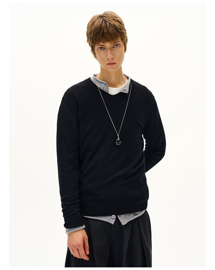 MADWITCH VINTAGE V-NECK WOOL SWEATER #M6662