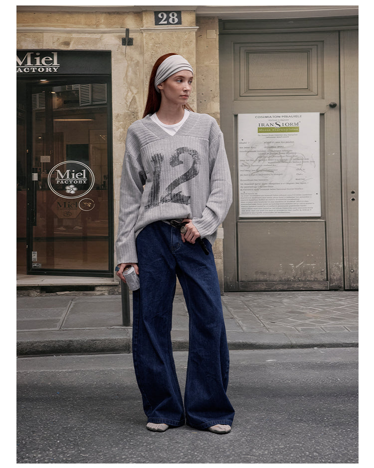MADWITCH V-NECK KNIT SWEATER #M2510
