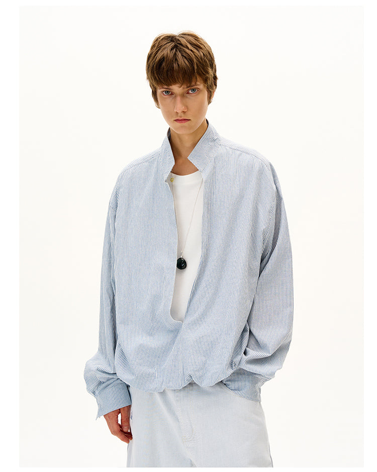 MADWITCH FAUX TWO-PIECE LONG SLEEVE SHIRT #CR608