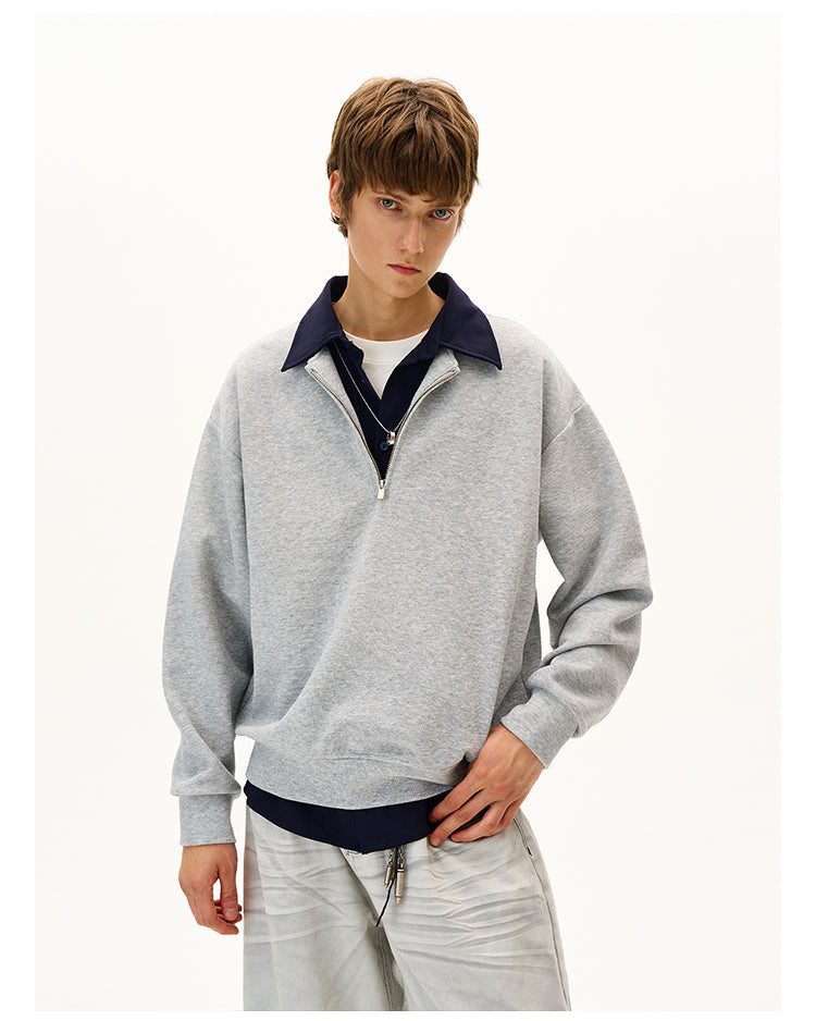 MADWITCH CASUAL PANELED SWEATSHIRT #C329Q25