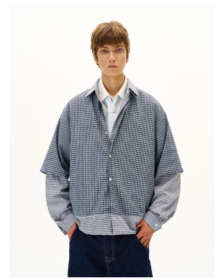 MADWITCH DECONSTRUCTED PANELED SHIRT #RC013