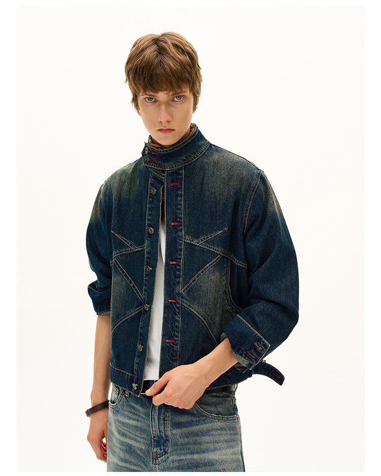 MADWITCH VINTAGE MANDARIN WORK JACKET #DY995